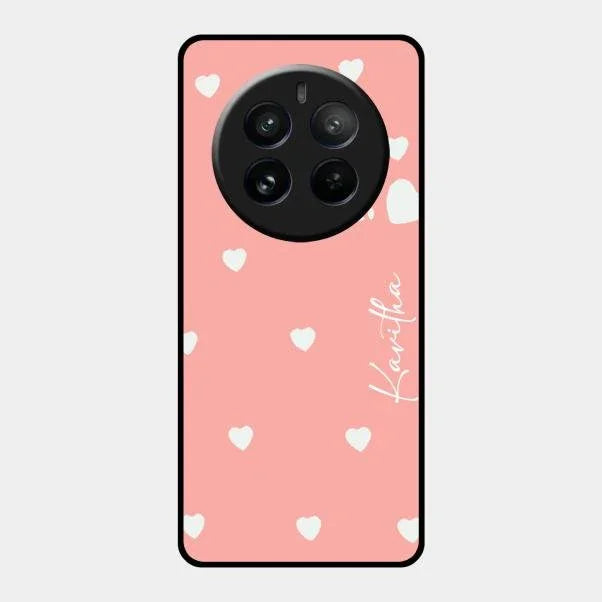 Be Loved Glossy Customised Metal Case Cover Peach For Realme 12 Pro Plus 5G