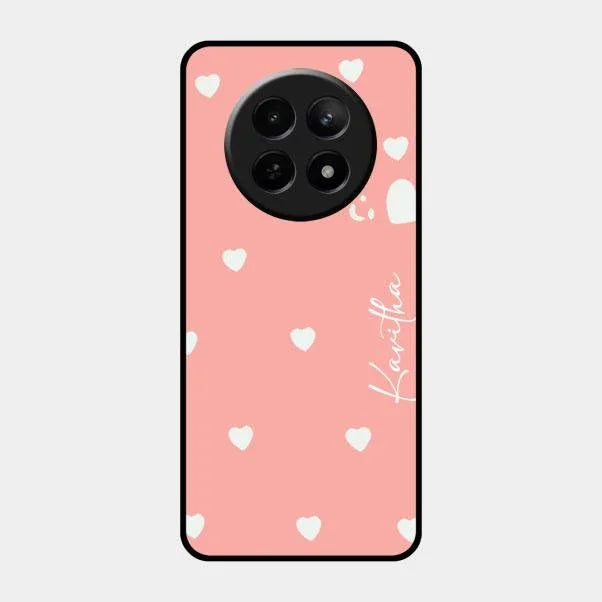 Be Loved Glossy Customised Metal Case Cover Peach For Realme 12X 5G