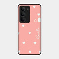 Be Loved Glossy Customised Metal Case Cover Peach For Realme 14X 5G