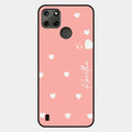 Be Loved Glossy Customised Metal Case Cover Peach For Realme C21Y