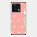 Be Loved Glossy Customised Metal Case Cover Peach For Redmi Note 13 5G