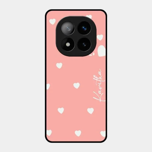 Be Loved Glossy Customised Metal Case Cover Peach For Redmi Note 14 Pro Plus 5G