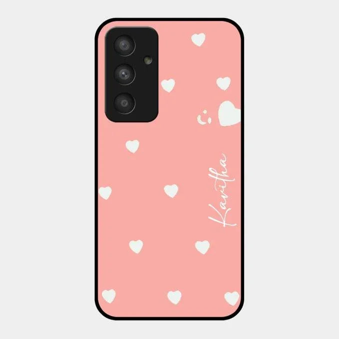 Be Loved Glossy Customised Metal Case Cover Peach For Samsung Galaxy A54 5G