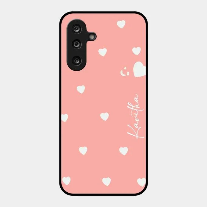 Be Loved Glossy Customised Metal Case Cover Peach For Samsung Galaxy F36 5G