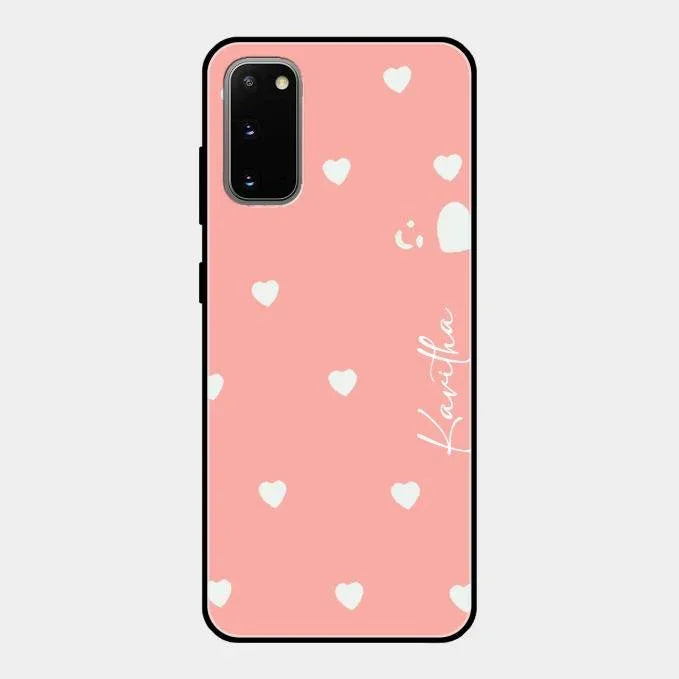 Be Loved Glossy Customised Metal Case Cover Peach For Samsung Galaxy S20