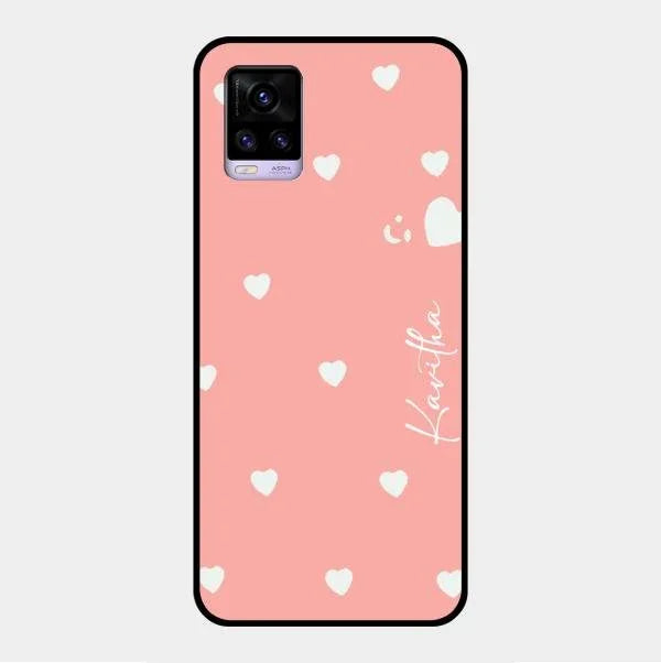 Be Loved Glossy Customised Metal Case Cover Peach For Vivo V20