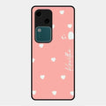 Be Loved Glossy Customised Metal Case Cover Peach For Vivo V30 5G