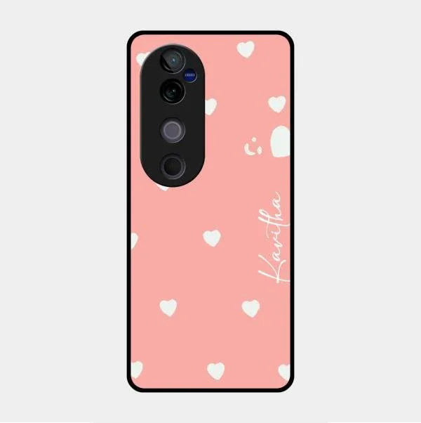 Be Loved Glossy Customised Metal Case Cover Peach For Vivo V40 Pro 5G