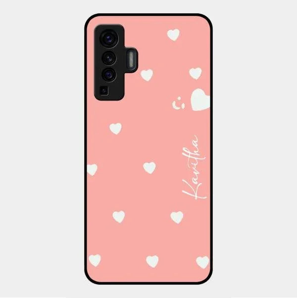 Be Loved Glossy Customised Metal Case Cover Peach For Vivo X50 5G