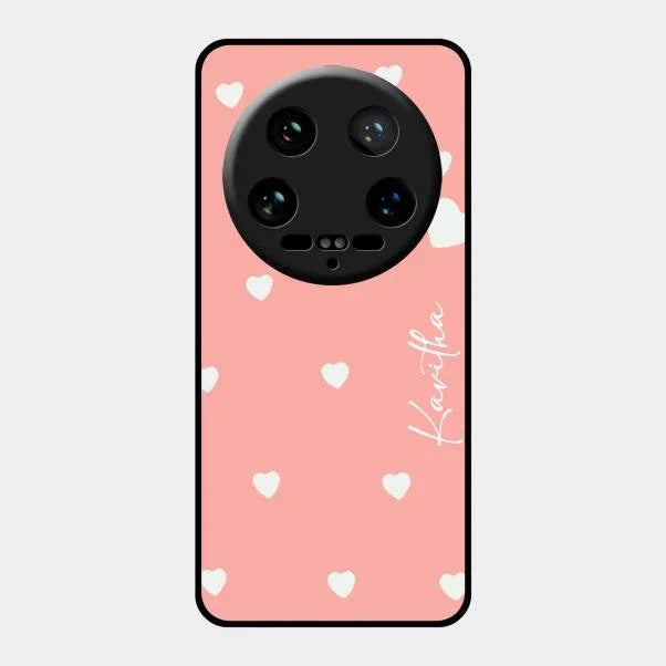 Be Loved Glossy Customised Metal Case Cover Peach For Xiaomi 14 Ultra