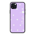 Be Loved Glossy Customised Metal Case Cover Purple For iPhone 14 Plus