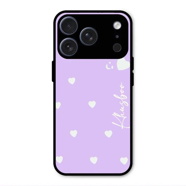 Be Loved Glossy Customised Metal Case Cover Purple For iPhone 17 Pro