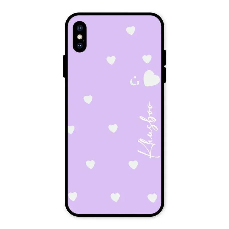 Be Loved Glossy Customised Metal Case Cover Purple For iPhone XS Max