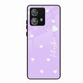 Be Loved Glossy Customised Metal Case Cover Purple For Motorola Edge 40 5G