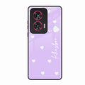 Be Loved Glossy Customised Metal Case Cover Purple For Motorola Edge 50 Fusion 5G