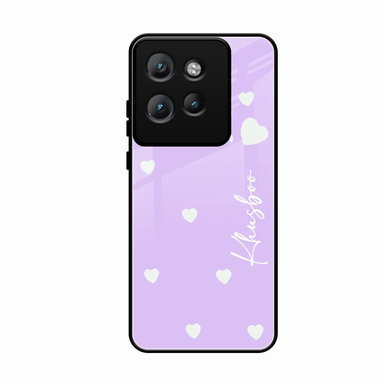 Be Loved Glossy Customised Metal Case Cover Purple For Motorola Edge 50 Neo