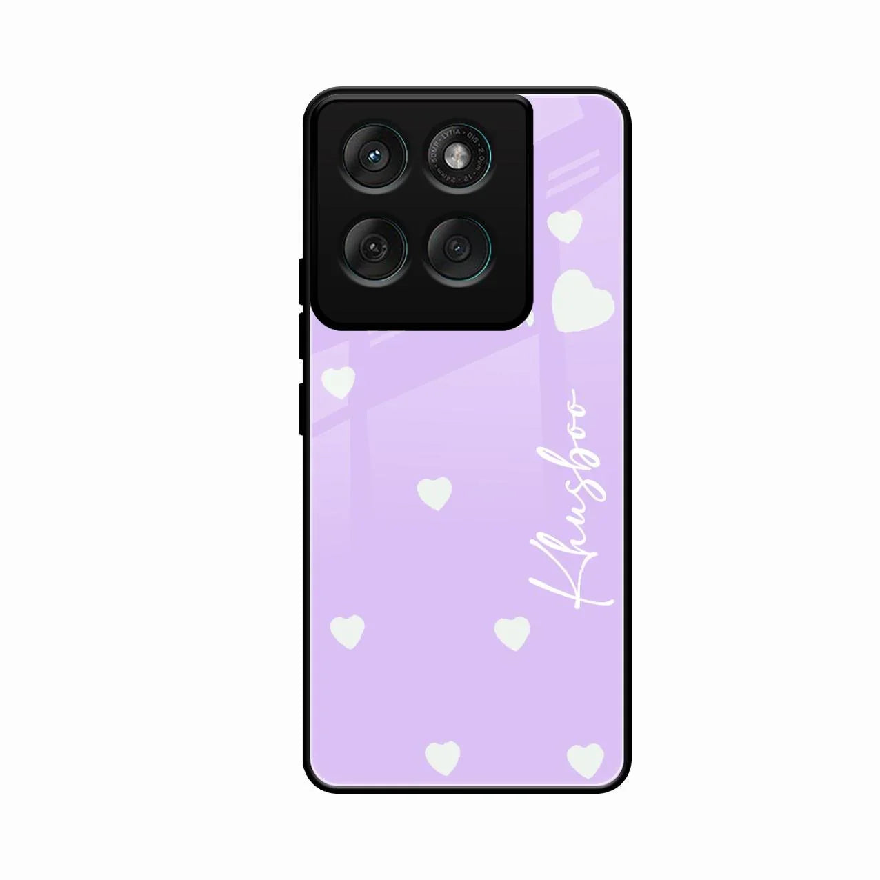 Be Loved Glossy Customised Metal Case Cover Purple For Motorola Edge 60 5G