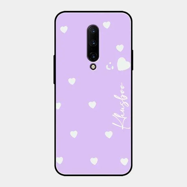 Be Loved Glossy Customised Metal Case Cover Purple For Oneplus 7 Pro