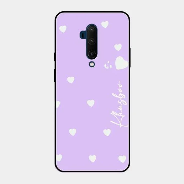 Be Loved Glossy Customised Metal Case Cover Purple For Oneplus 7T Pro