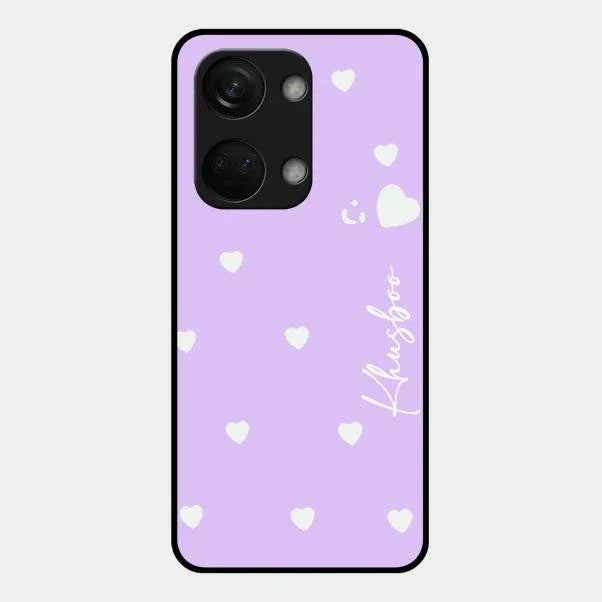 Be Loved Glossy Customised Metal Case Cover Purple For Oneplus Nord 3 5G