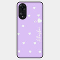 Be Loved Glossy Customised Metal Case Cover Purple For Oppo A78 5G