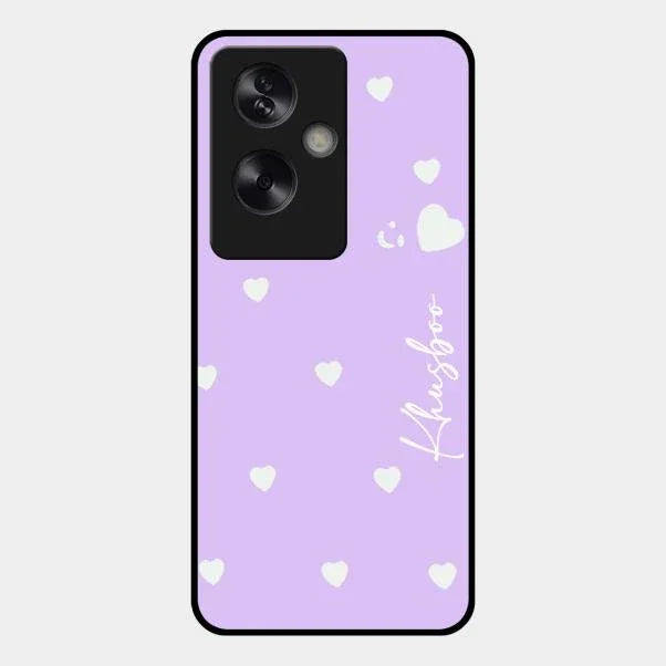 Be Loved Glossy Customised Metal Case Cover Purple For Oppo A79 5G
