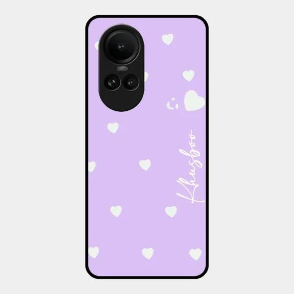 Be Loved Glossy Customised Metal Case Cover Purple For Oppo Reno 10 Pro 5G