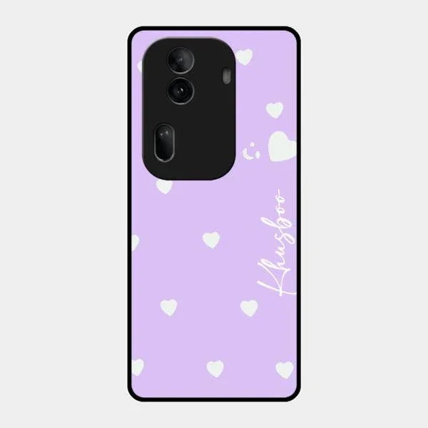 Be Loved Glossy Customised Metal Case Cover Purple For Oppo Reno 11 Pro 5G
