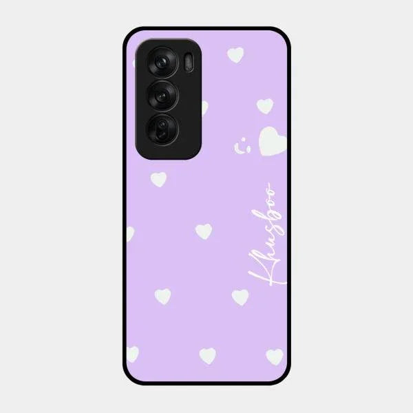 Be Loved Glossy Customised Metal Case Cover Purple For Oppo Reno 12 Pro 5G