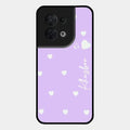 Be Loved Glossy Customised Metal Case Cover Purple For Oppo Reno 8 5G