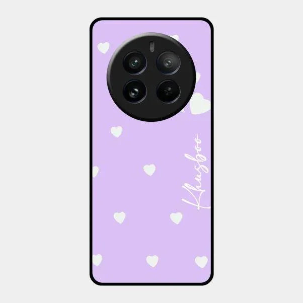 Be Loved Glossy Customised Metal Case Cover Purple For Realme 12 Pro Plus 5G