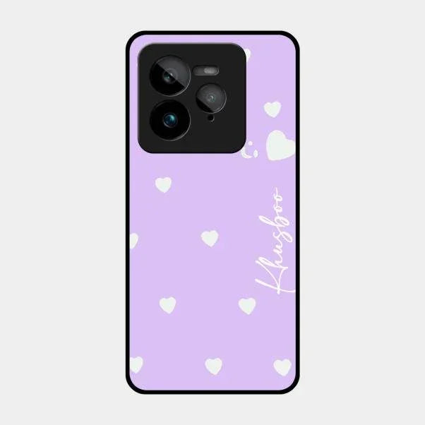 Be Loved Glossy Customised Metal Case Cover Purple For Realme Gt 7 Pro