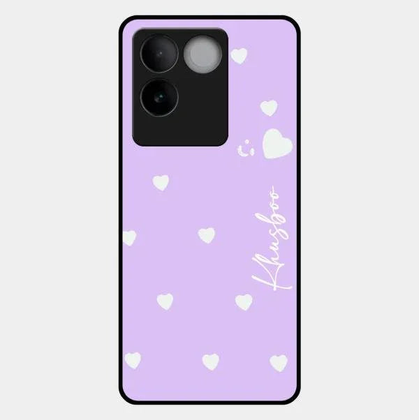 Be Loved Glossy Customised Metal Case Cover Purple For Vivo T2 Pro 5G