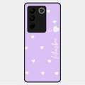 Be Loved Glossy Customised Metal Case Cover Purple For Vivo V27 5G