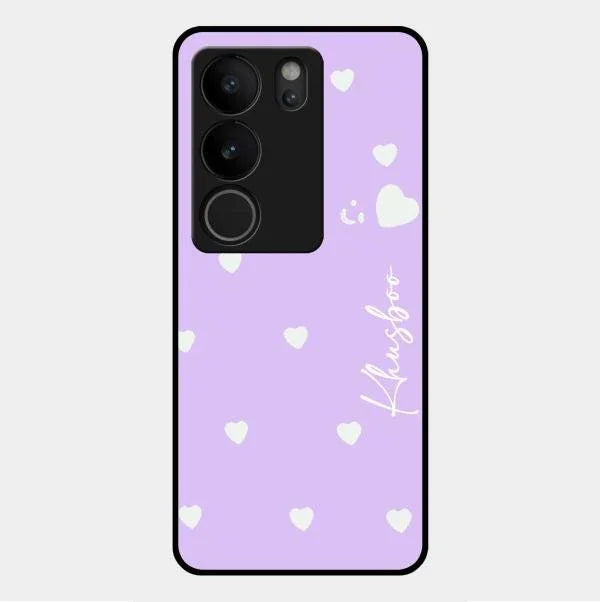 Be Loved Glossy Customised Metal Case Cover Purple For Vivo V29 5G
