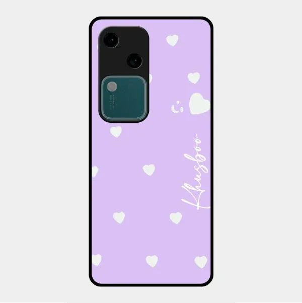 Be Loved Glossy Customised Metal Case Cover Purple For Vivo V30 5G