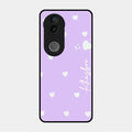 Be Loved Glossy Customised Metal Case Cover Purple For Vivo V50 5G