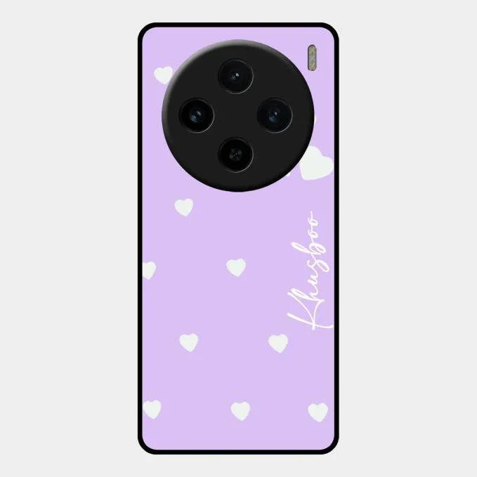 Be Loved Glossy Customised Metal Case Cover Purple For Vivo X100 5G