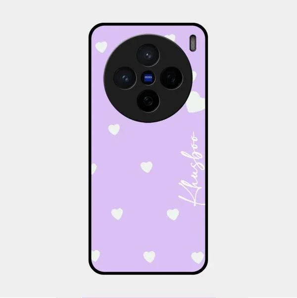 Be Loved Glossy Customised Metal Case Cover Purple For Vivo X200 5G