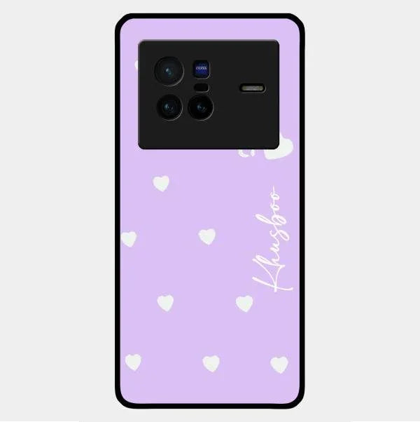 Be Loved Glossy Customised Metal Case Cover Purple For Vivo X80 5G