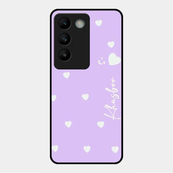 Be Loved Glossy Customised Metal Case Cover Purple For Vivo Y200E 5G