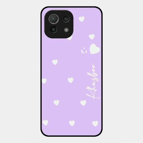 Be Loved Glossy Customised Metal Case Cover Purple For Xiaomi Mi 11 Lite