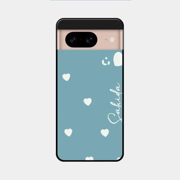 Be Loved Glossy Customised Metal Case Cover Sky Blue For Google Pixel 8 5G
