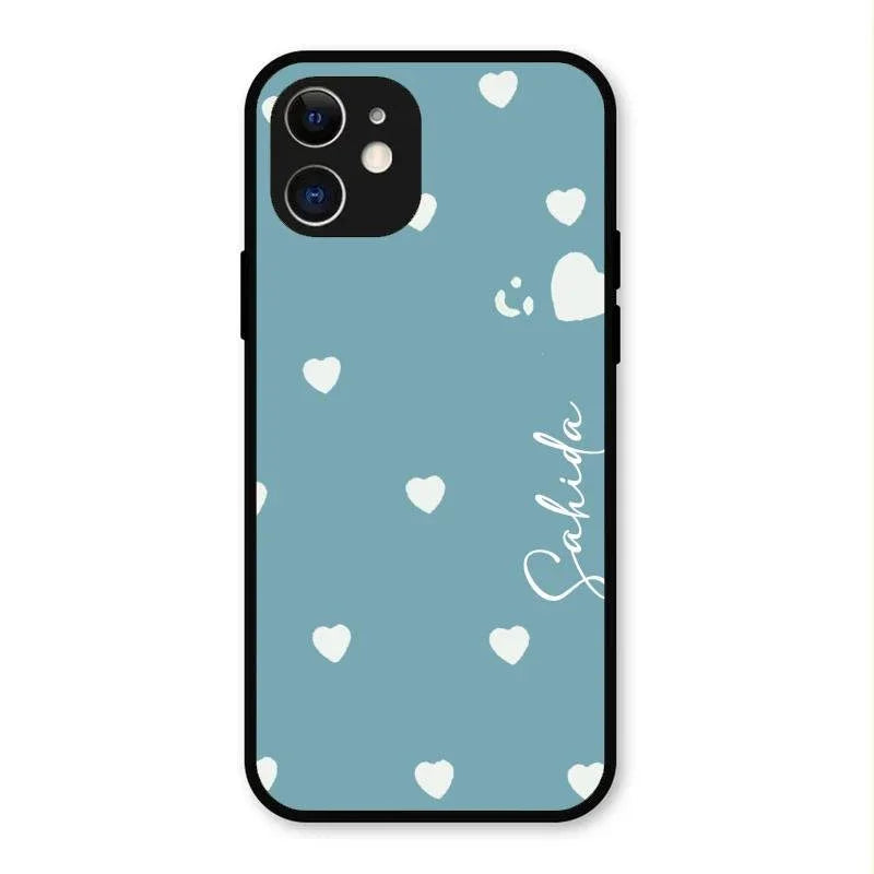 Be Loved Glossy Customised Metal Case Cover Sky Blue For iPhone 12