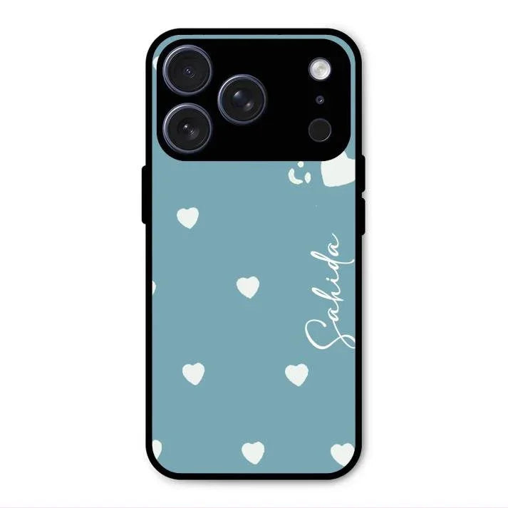 Be Loved Glossy Customised Metal Case Cover Sky Blue For iPhone 17 Pro Max