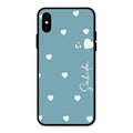 Be Loved Glossy Customised Metal Case Cover Sky Blue For iPhone XS
