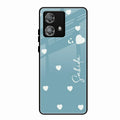 Be Loved Glossy Customised Metal Case Cover Sky Blue For Motorola Edge 40 5G