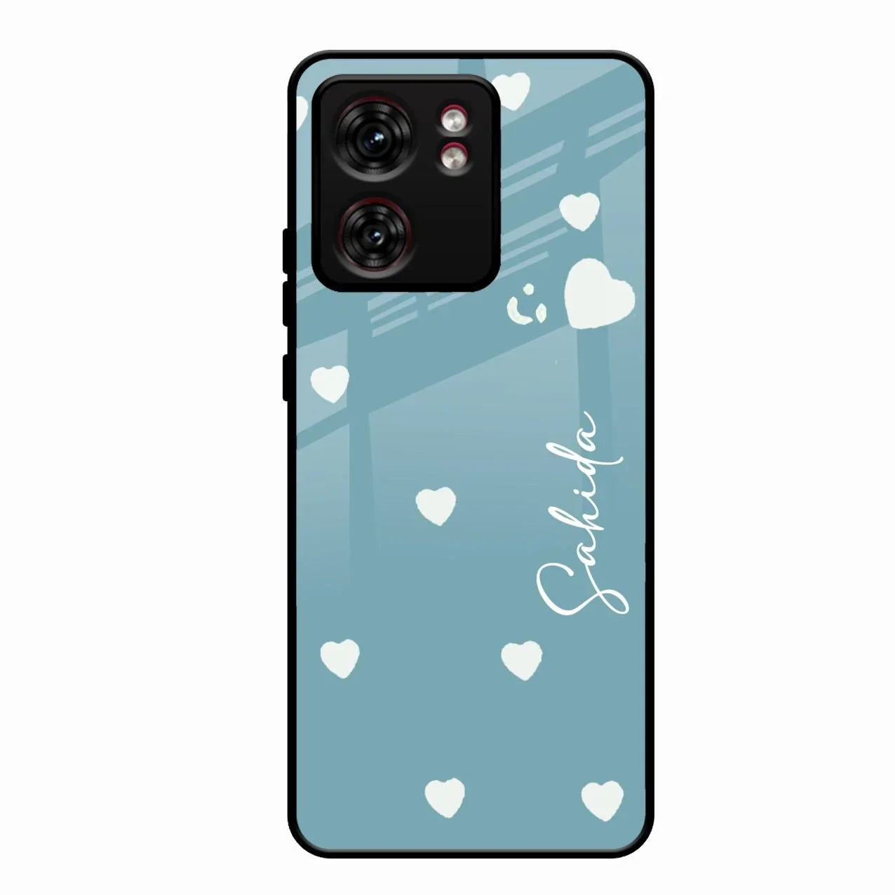 Be Loved Glossy Customised Metal Case Cover Sky Blue For Motorola Edge 40