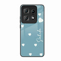 Be Loved Glossy Customised Metal Case Cover Sky Blue For Motorola Edge 50 Pro