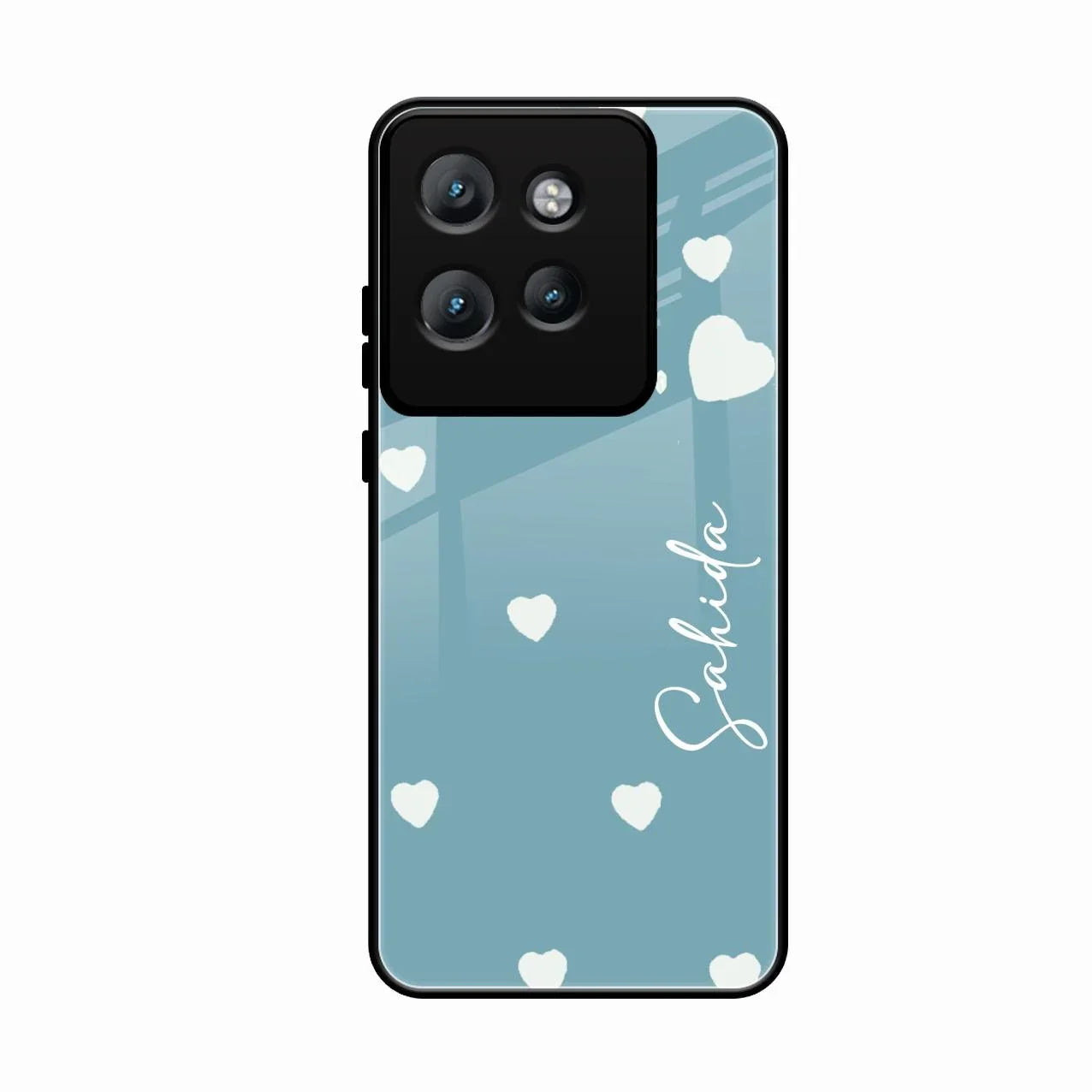 Be Loved Glossy Customised Metal Case Cover Sky Blue For Motorola Edge 50